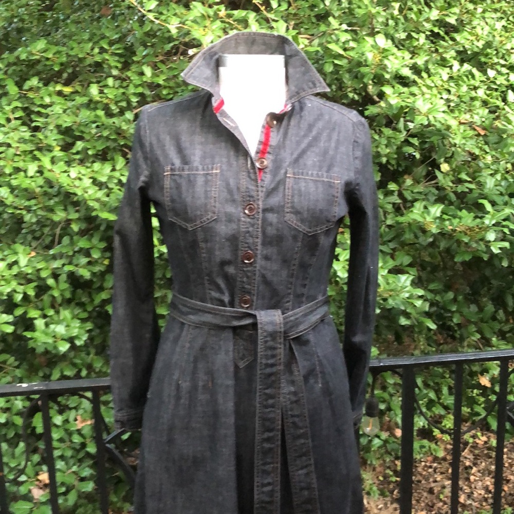 Boden Black Denim L/S shirt dress sz 6US/10UK and sz 8US/12UK - Picture 3 of 17